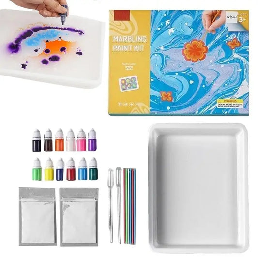 Water marbling paint kit
